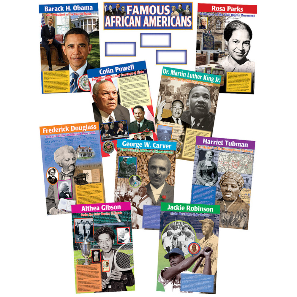 TEACHER CREATED RESOURCES Teacher Created Resources® Famous African Americans Bulletin Board Display Set