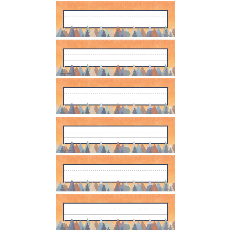 TEACHER CREATED RESOURCES Teacher Created Resources® Moving Mountains Flat Name Plates, 36 Per Pack, 6 Packs