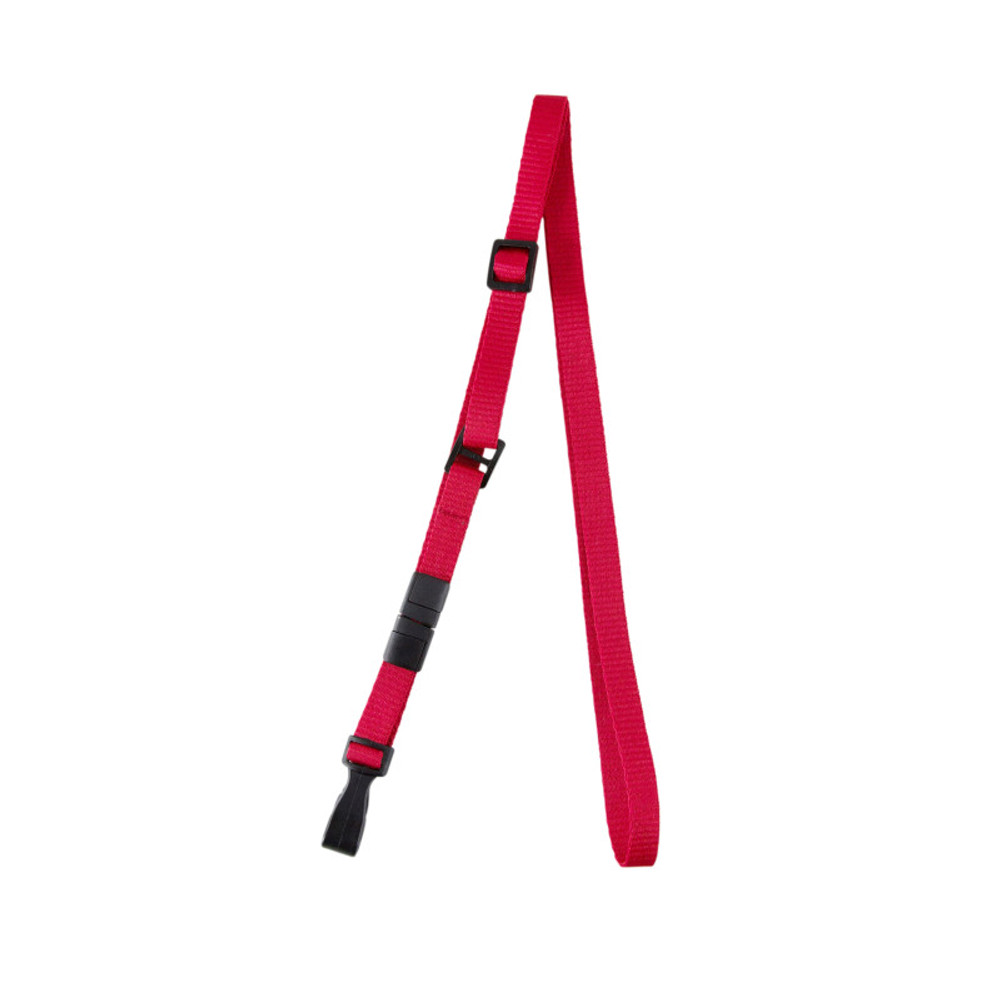 BAUMGARTENS INC SICURIX Breakaway Plastic Hook Lanyard, Red, Pack of 10