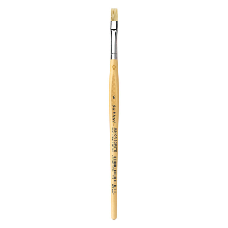 GREGORY DANIELS FINE ARTS INC da Vinci JUNIOR BORSTE Synthetic Student Brush, Synthetic, Tempera, Flat, Series 329, Size 6