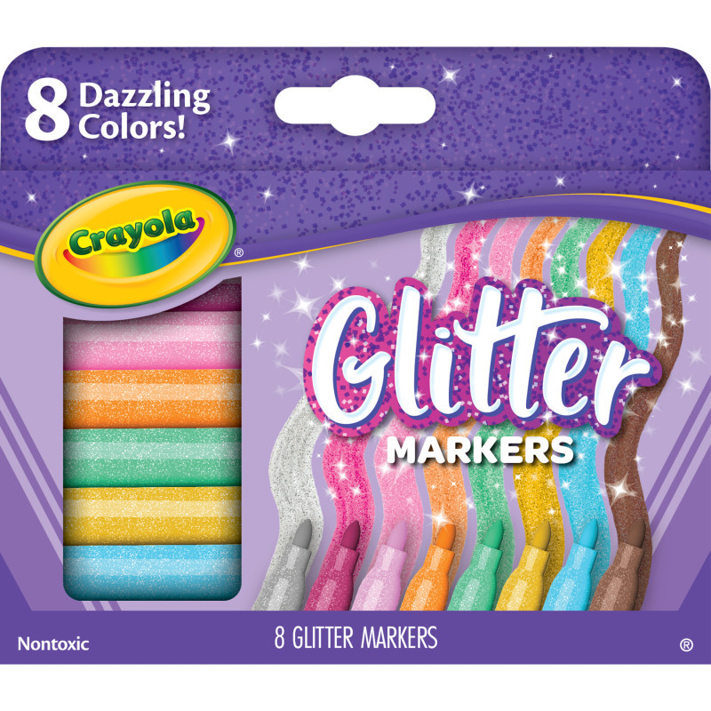 CRAYOLA LLC Crayola® Glitter Markers, Pack of 8