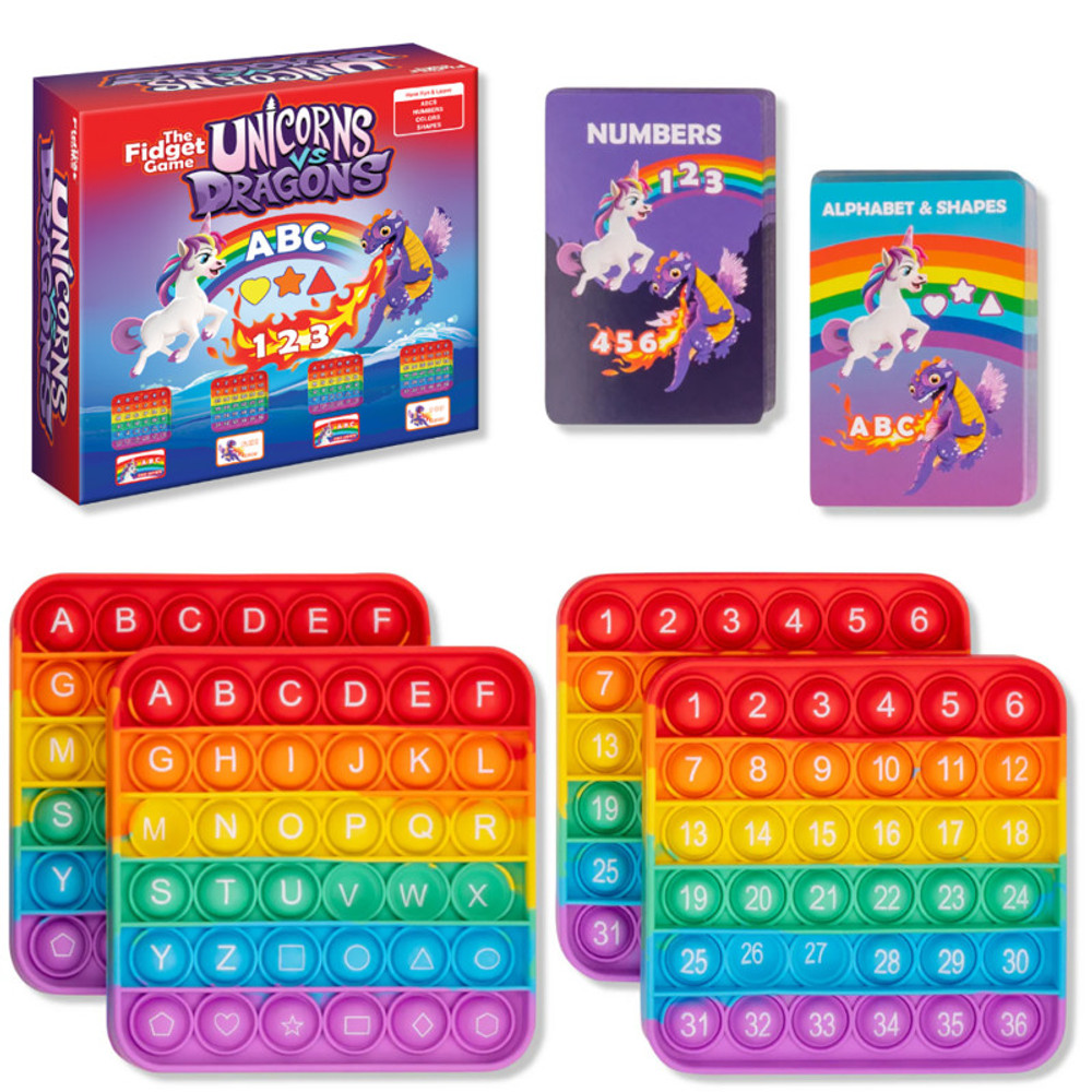 THE FIDGET GAME LTD The Fidget Game Unicorns vs Dragons Educational Game