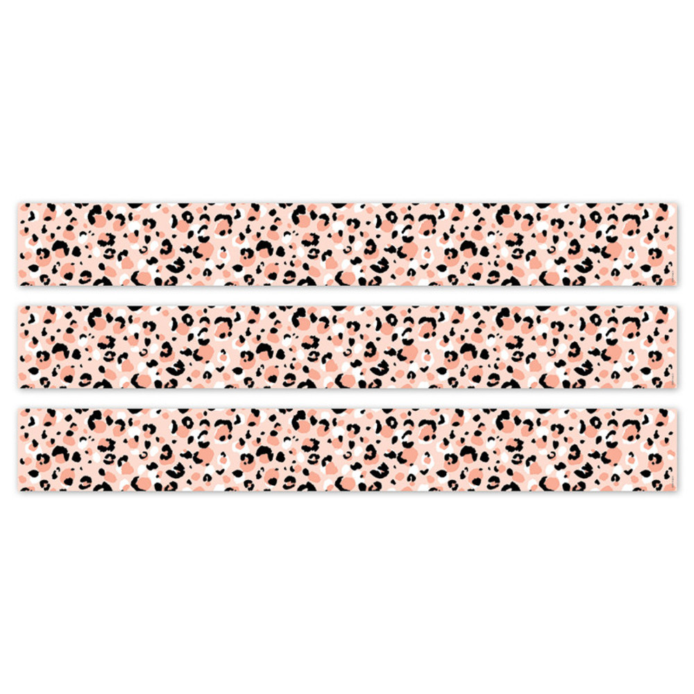 CREATIVE TEACHING PRESS Creative Teaching Press® Jungle Friends Blush Leopard EZ Border, 48 Feet Per Pack, 3 Packs