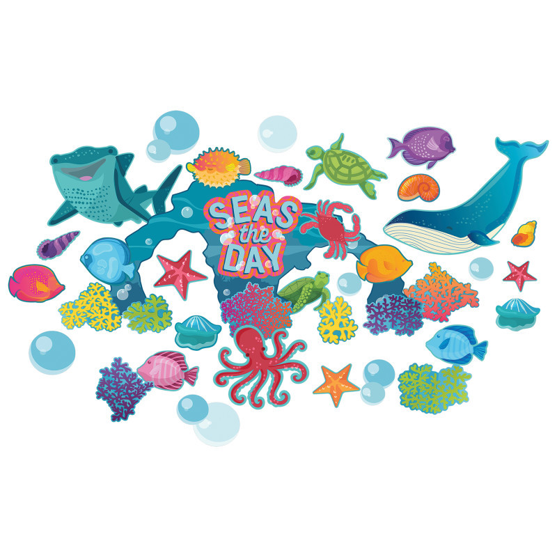 EUREKA Eureka® Seas the Day Bulletin Board Set, 42 Pieces