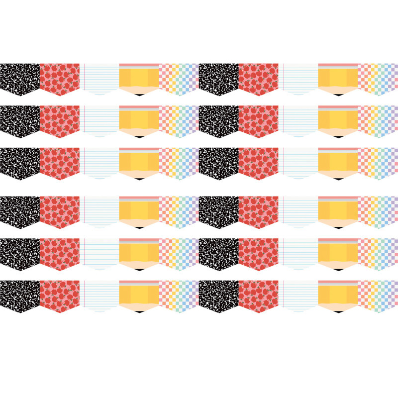 TEACHER CREATED RESOURCES Teacher Created Resources® Cool for School Die-Cut Border Trim, 35 Feet Per Pack, 6 Packs