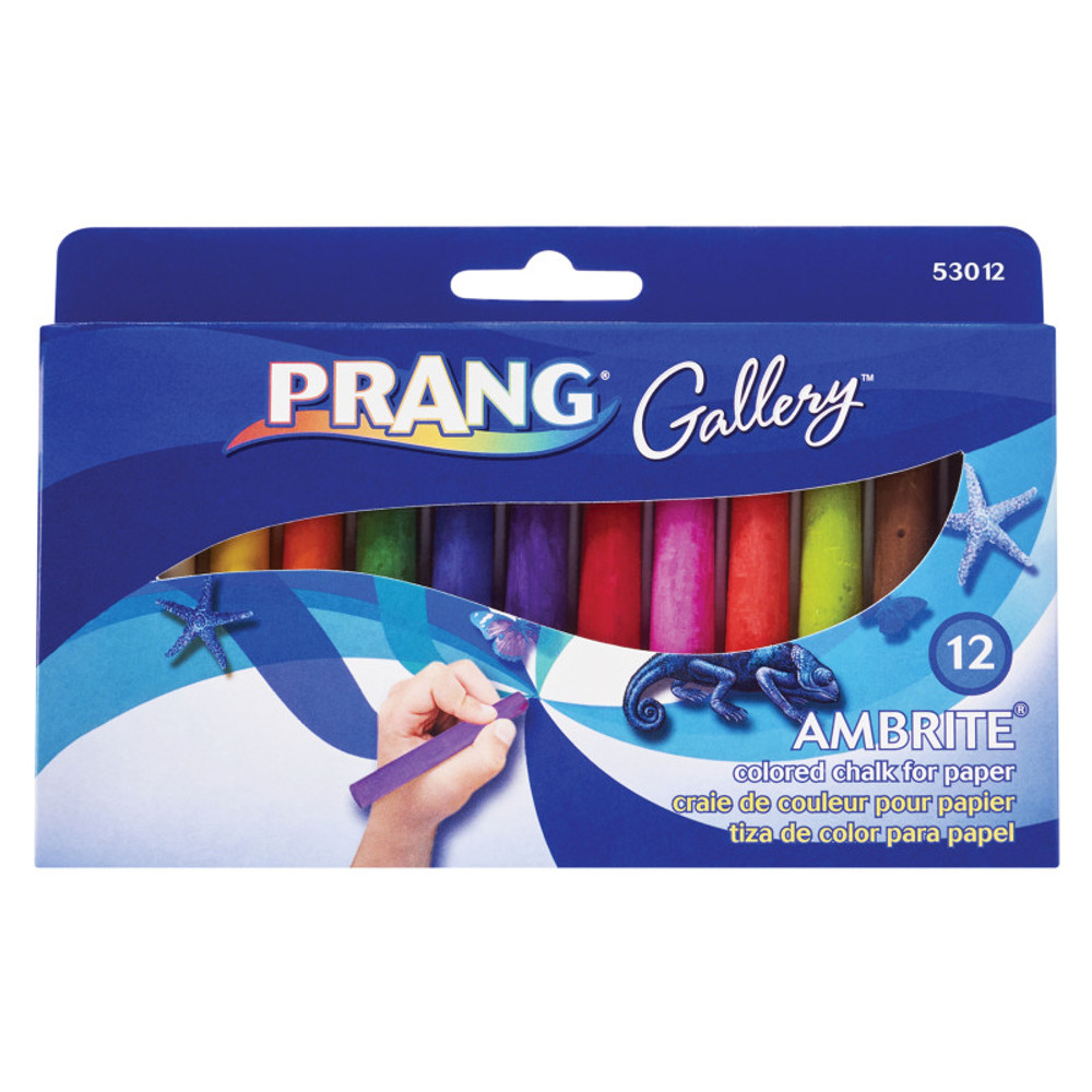 DIXON TICONDEROGA CO Prang® Ambrite™ Paper Chalk, 12 colors