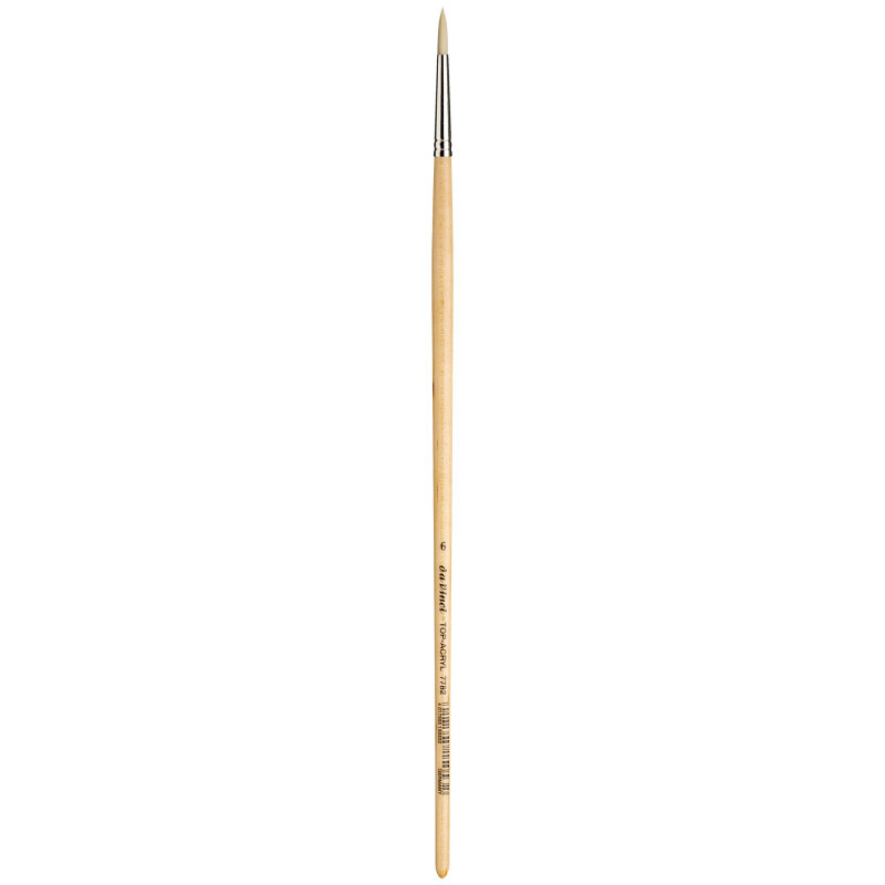 GREGORY DANIELS FINE ARTS INC da Vinci TOP-ACRYL White Brush, Synthetic, Acrylic & Oil, Round, Series 7782, Size 6