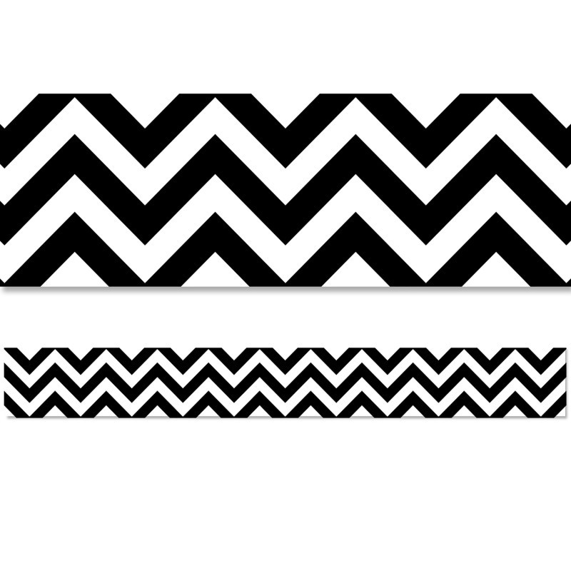 CREATIVE TEACHING PRESS Creative Teaching Press® Black Chevron EZ Border, 48 Feet