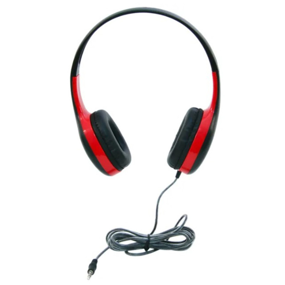 CALIFONE INTERNATIONAL Califone On-Ear Headphones with 3.5mm Plug, Red & Black