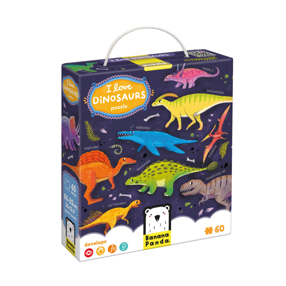 BANANA PANDA Banana Panda I Love Dinosaurs Puzzle, Ages 4+