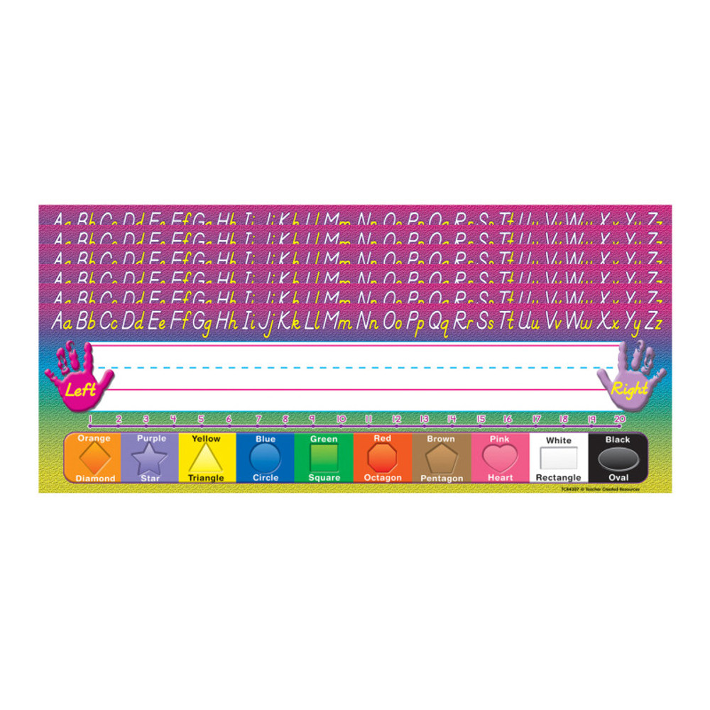 TEACHER CREATED RESOURCES Teacher Created Resources® Modern Printing Flat Name Plates, 36 Per Pack, 6 Packs