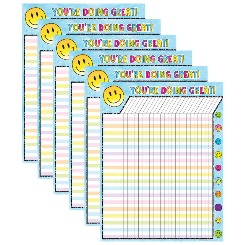 TEACHER CREATED RESOURCES Teacher Created Resources® Brights 4Ever Incentive Chart, Pack of 6
