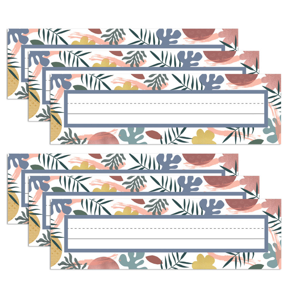 TEACHER CREATED RESOURCES Teacher Created Resources® Wonderfully Wild Flat Name Plates, 3-1/2" x 11-1/2", 36 Per Pack, 6 Packs