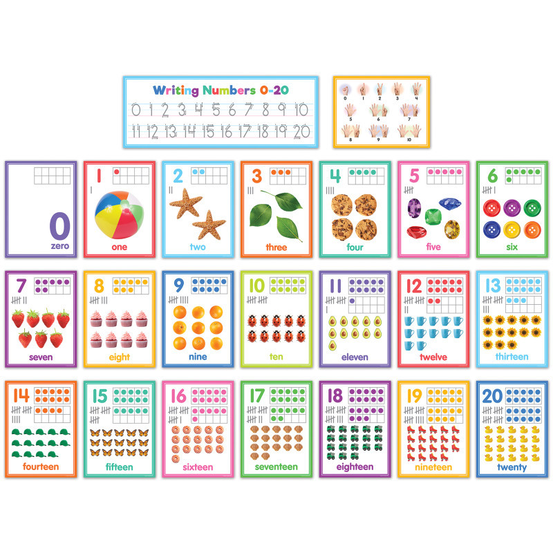 TEACHER CREATED RESOURCES Teacher Created Resources® Colorful Numbers 0-20 Bulletin Board Set, 23 Pieces