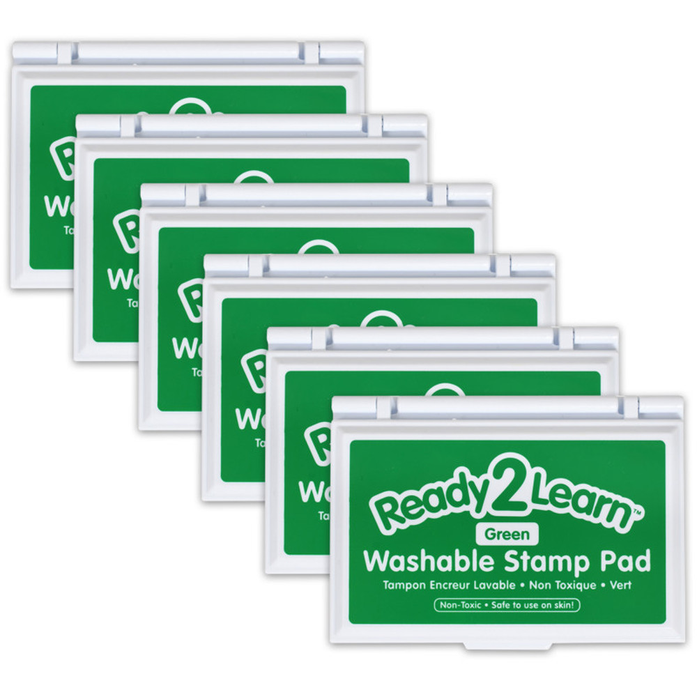LEARNING ADVANTAGE READY 2 LEARN™ Washable Stamp Pad - Green - Pack of 6
