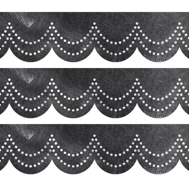 CREATIVE TEACHING PRESS Creative Teaching Press® Chalk It Up! Dotted Scallops EZ Border, 48 Feet Per Pack, 3 Packs