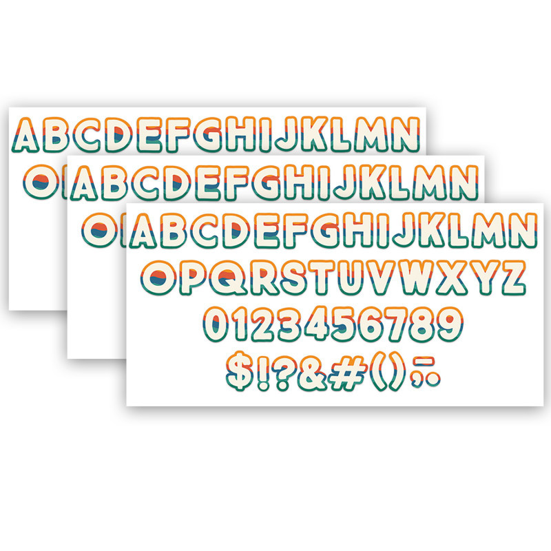 EUREKA Eureka® Adventurer Deco Letters, 179 Characters Per Pack, 3 Packs
