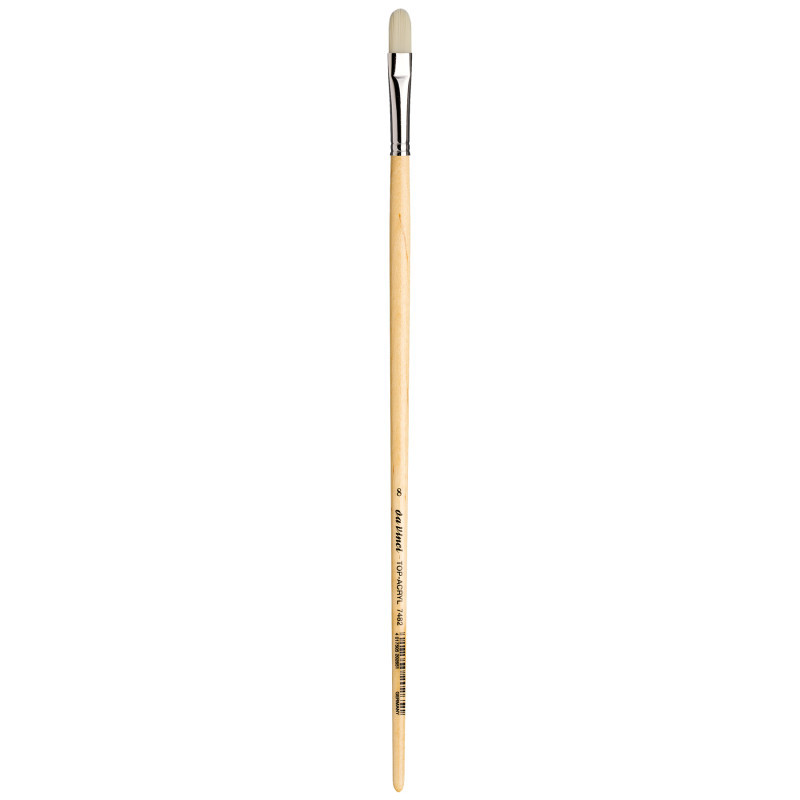 GREGORY DANIELS FINE ARTS INC da Vinci TOP-ACRYL White Brush, Synthetic, Acrylic & Oil, Filbert, Series 7482, Size 8