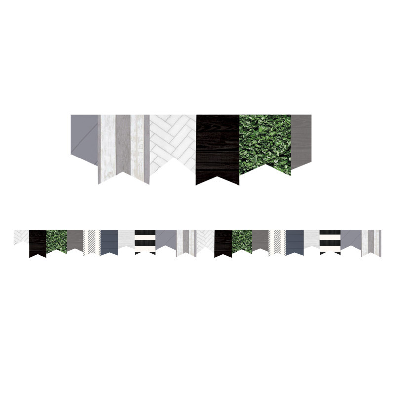 TEACHER CREATED RESOURCES Teacher Created Resources® Modern Farmhouse Pennants Die-Cut Border Trim, 35 Feet