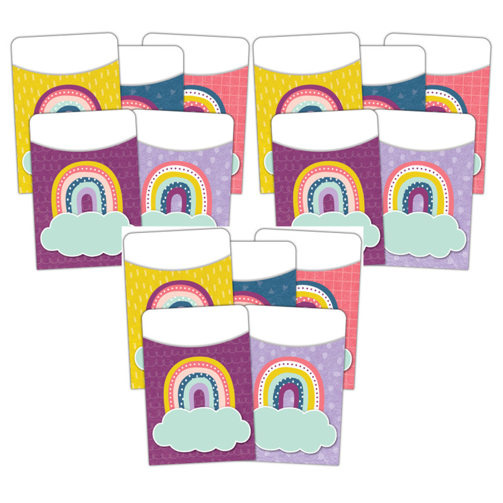 TEACHER CREATED RESOURCES Teacher Created Resources® Oh Happy Day Library Pockets, 3 Packs