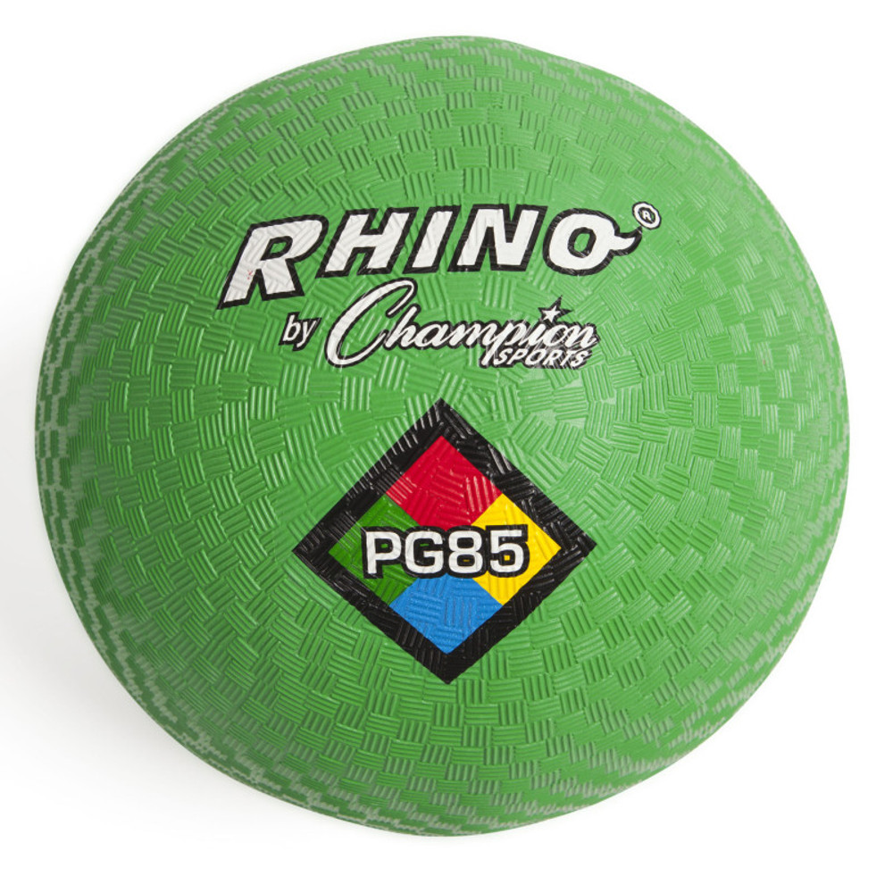 CHAMPION SPORTS Champion Sports Rhino Playground Balls, 8-1/2"D, Two Ply, Nylon Wound, Green