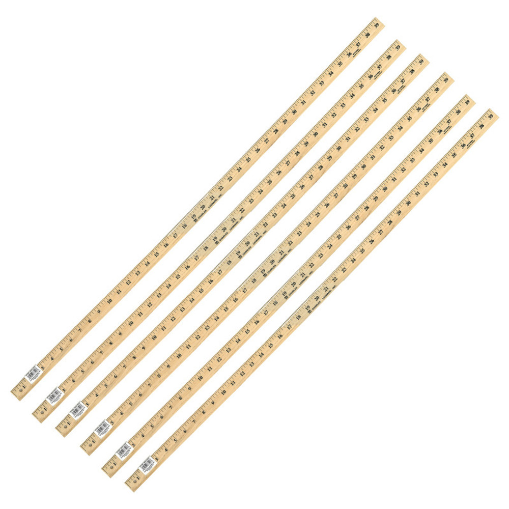 ADVANTUS Charles Leonard Meter Stick with Storage Hole, Pack of 6