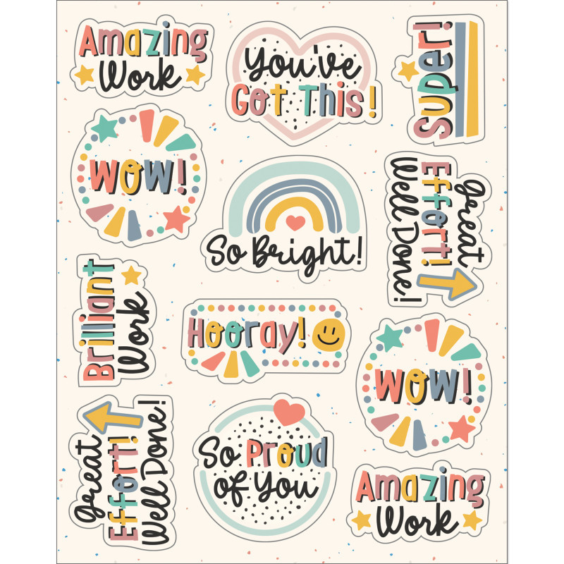 CARSON DELLOSA EDUCATION Carson Dellosa Education We Belong Motivators Shape Stickers, Pack of 72