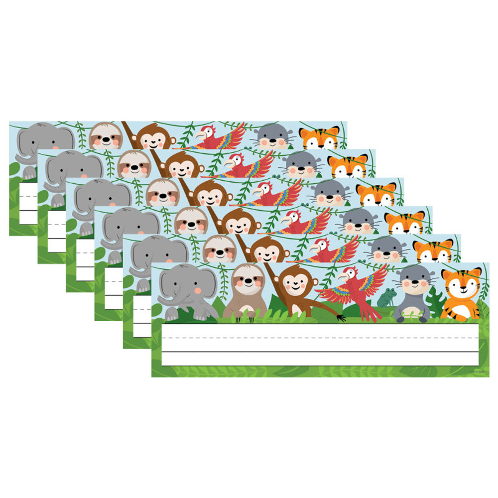 CREATIVE TEACHING PRESS Creative Teaching Press® Jungle Friends Name Plates, 36 Per Pack, 6 Packs