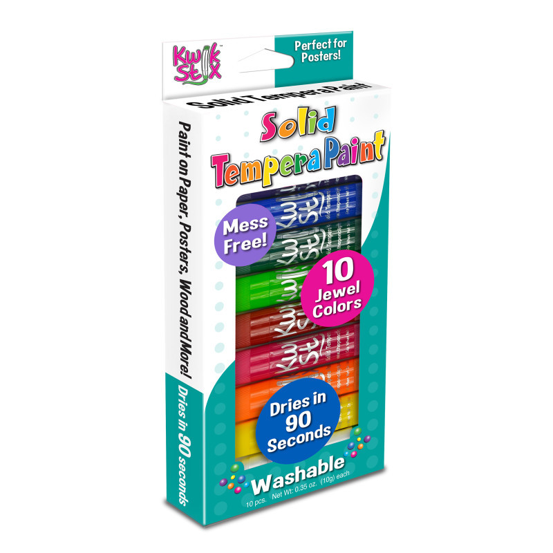 THE PENCIL GRIP Kwik Stix™ Tempera Paint, Jewel Tones, 10 Colors