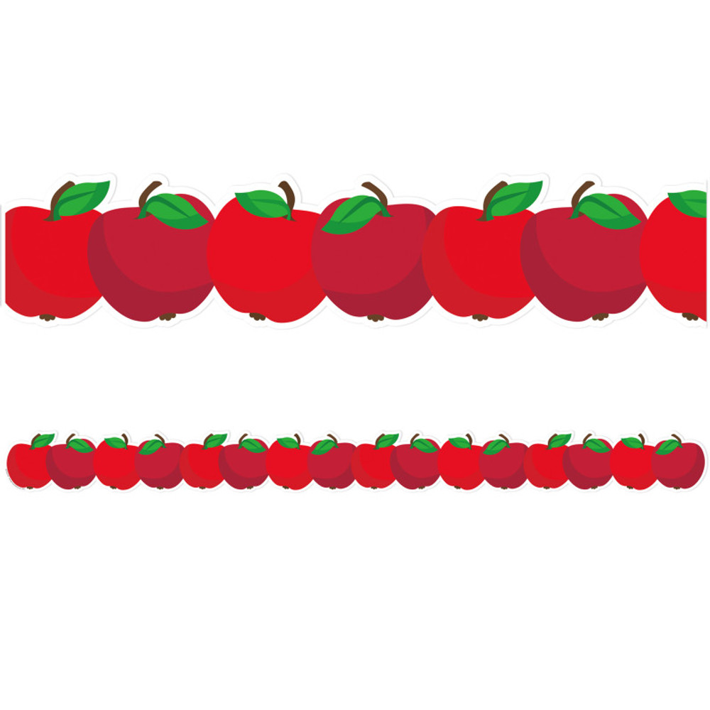 EUREKA Eureka® Apple Die-Cut Extra Wide Deco Trim®, 37 Feet