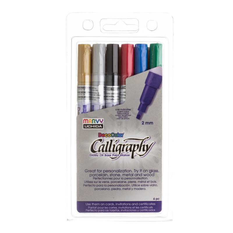 UCHIDA OF AMERICA, CORP Marvy Uchida® Calligraphy Paint Marker Set, 6 Colors