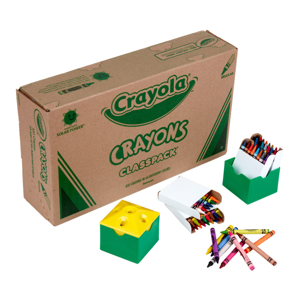 CRAYOLA LLC Crayola® Crayon Classpack®, Reg Size, 64 Colors, Pack of 832