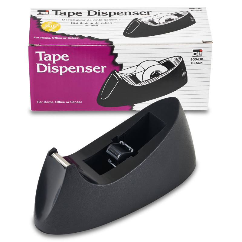 ADVANTUS Charles Leonard Desktop Tape Dispenser, Weighted Base, Non-Slip Base, Black