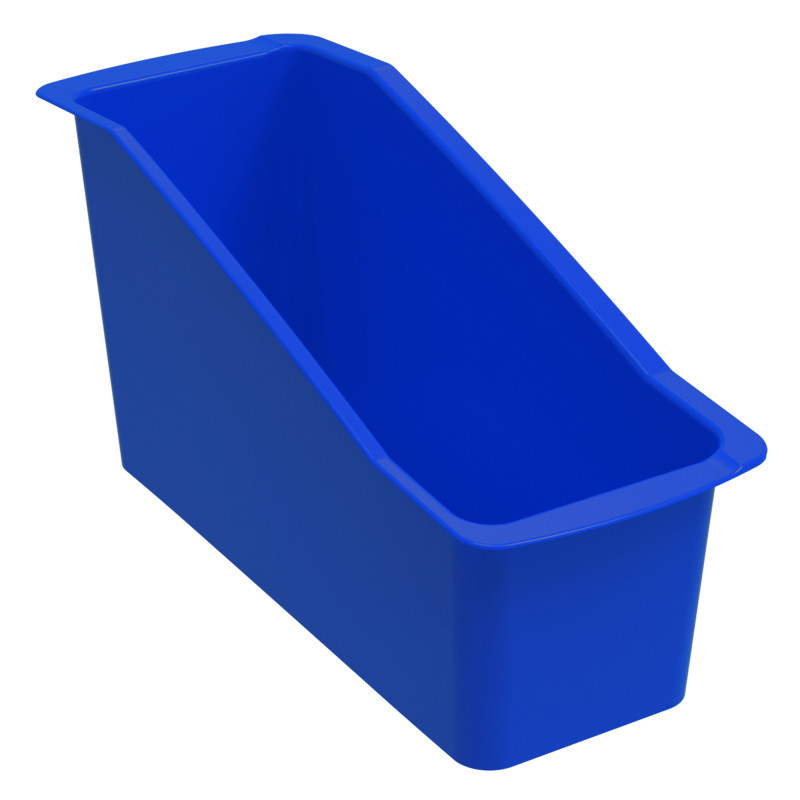 STOREX INDUSTRIES Storex Large Book Bin v2, Blue, Pack of 6