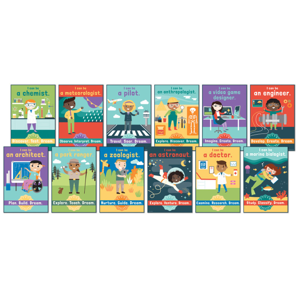 CARSON DELLOSA EDUCATION Carson Dellosa Education STEAM Careers Bulletin Board Set