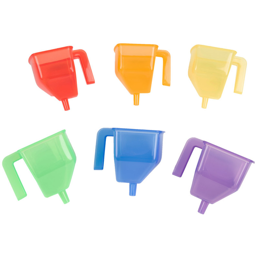 LEARNING ADVANTAGE TickiT® Translucent Funnels, Set of 6