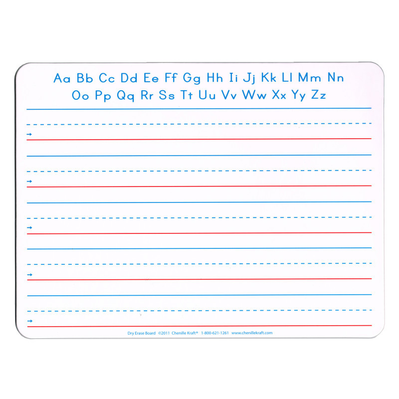 DIXON TICONDEROGA CO Pacon® Handwriting Whiteboard, 2-Sided, Ruled/Plain, 1" x 1/2" x 1/2" Ruled, 9" x 12", 10 Boards