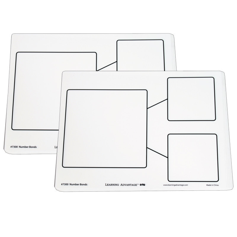 LEARNING ADVANTAGE Learning Advantage® Dry Erase Boards - Number Bond - 10 Per Set - 2 Sets