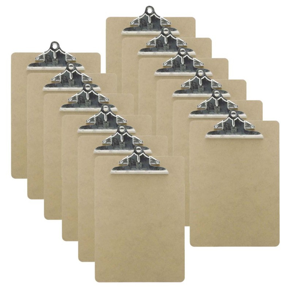ADVANTUS Charles Leonard Letter Size Hardwood Clipboard, Pack of 12