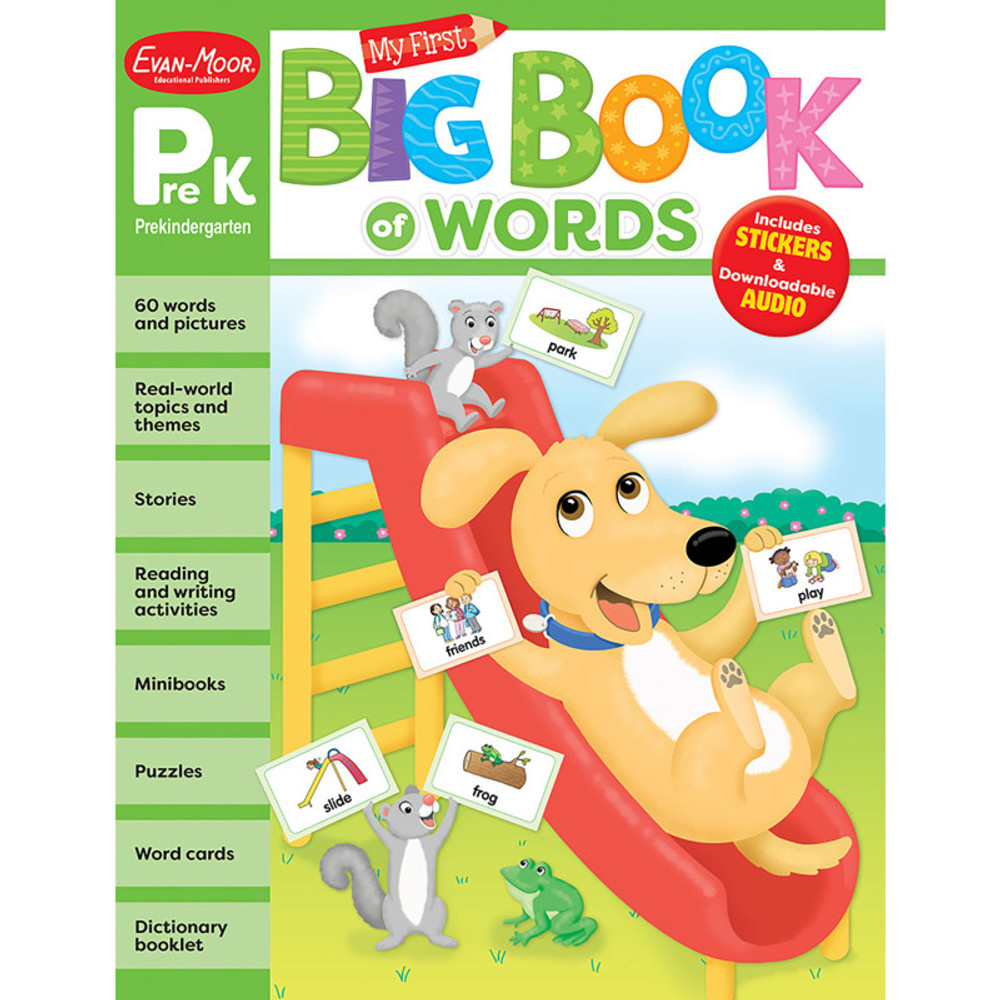 EVAN-MOOR Evan-Moor Educational Publishers My First Big Book of Words, Grade PreK