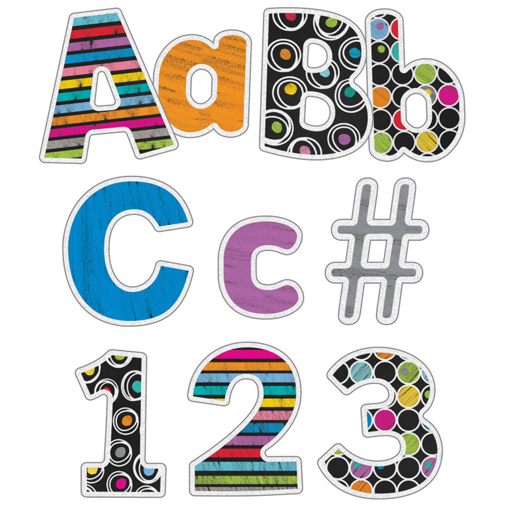 CARSON DELLOSA EDUCATION Carson Dellosa Education Colorful Chalkboard Combo Pack EZ Letters, 219 Pieces