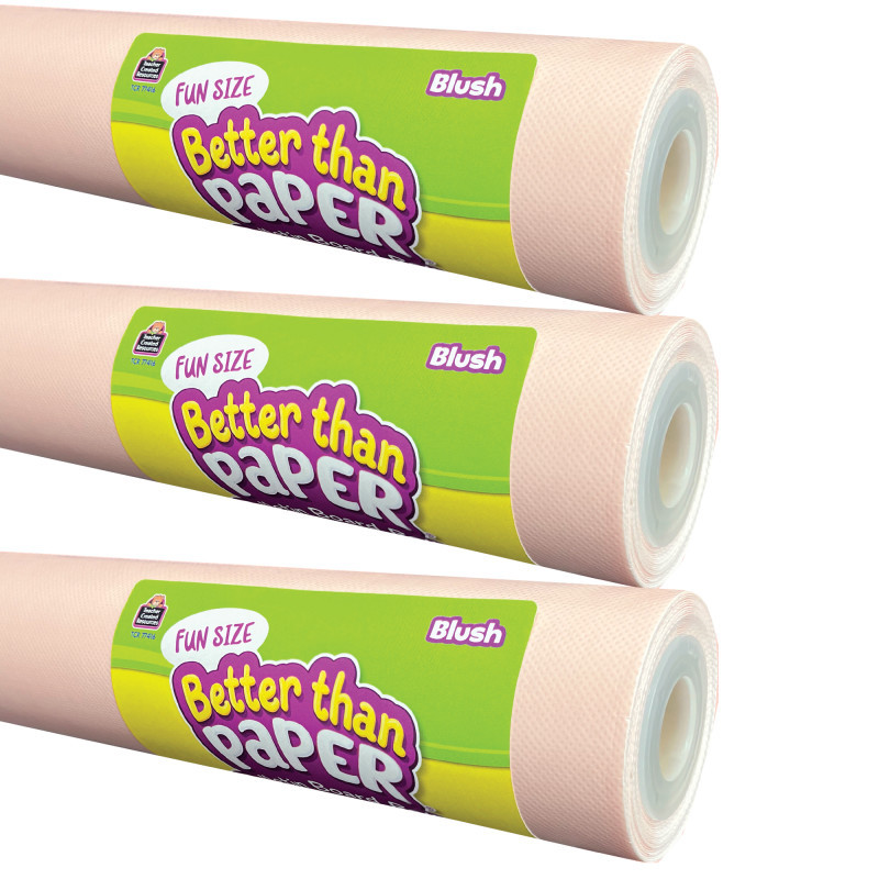 TEACHER CREATED RESOURCES Teacher Created Resources® Fun Size Better Than Paper® Bulletin Board Roll, 18" x 12', Blush, Pack of 3