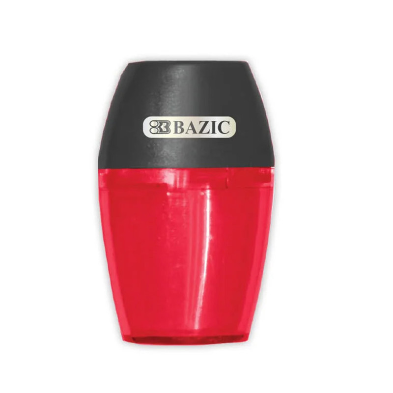BAZIC PRODUCTS BAZIC Products® Axel Sharpener with Receptacle, Assorted Colors, 1 Count