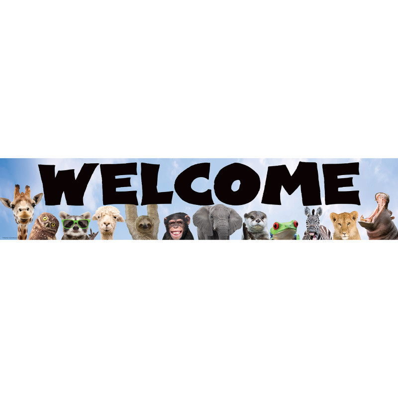 TEACHER CREATED RESOURCES Teacher Created Resources® Go Wild Animals Welcome Banner, 8" x 39"