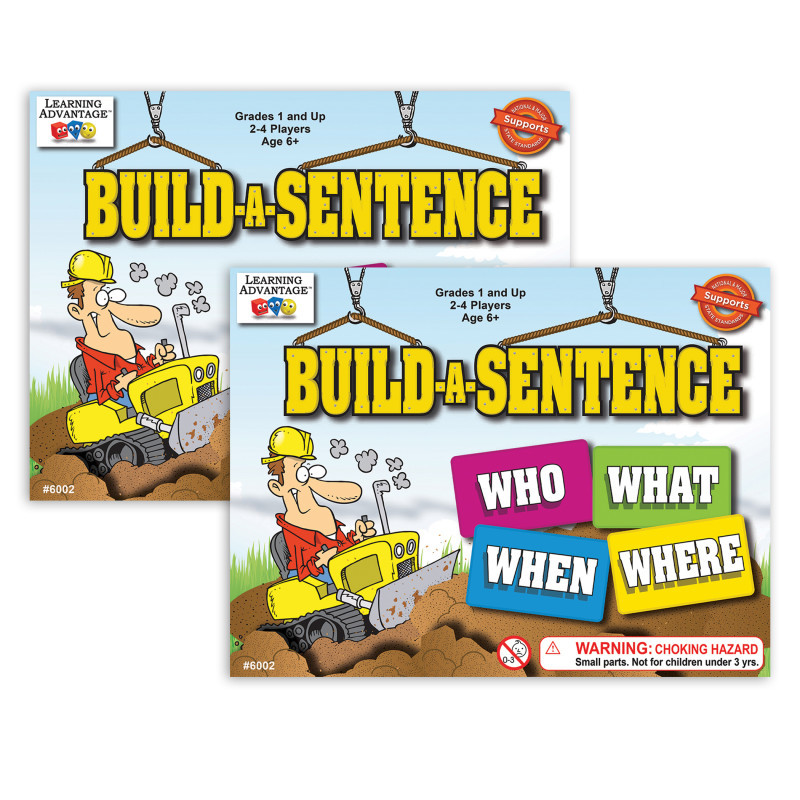 LEARNING ADVANTAGE Learning Advantage® Build-A-Sentence Game, Pack of 2
