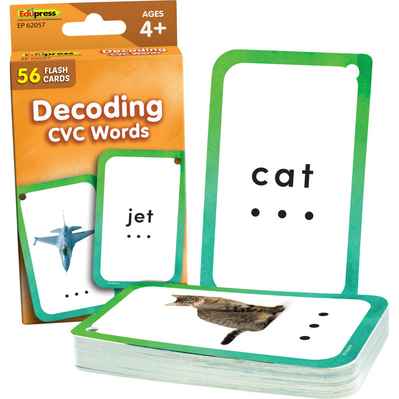 TEACHER CREATED RESOURCES Teacher Created Resources® Decoding CVC Words Flash Cards