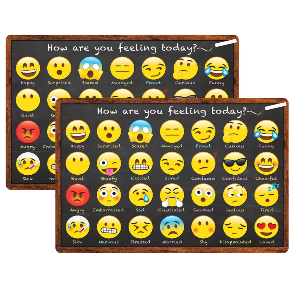 ASHLEY PRODUCTIONS Smart Poly® Welcome Mat with Slip Resistant Backing, 15.5" x 23.5", Emotion Icon Feelings, Pack of 2 ASHLEY PRODUCTIONS Smart Poly® Welcome Mat with Slip Resistant Backing, 15.5" x 23.5", Emotion Icon Feelings, Pack of 2