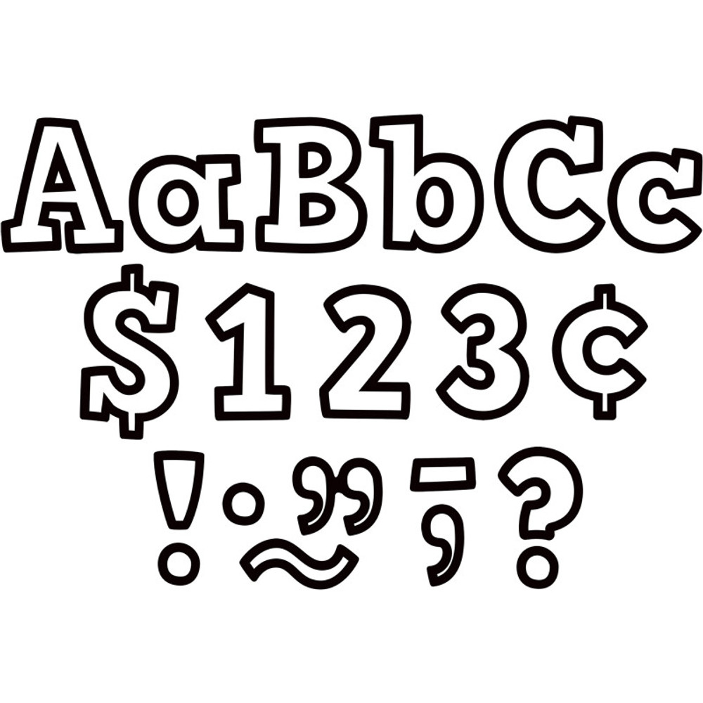 TEACHER CREATED RESOURCES Teacher Created Resources® Black & White Bold Block 4" Letters Combo Pack, Pack of 230