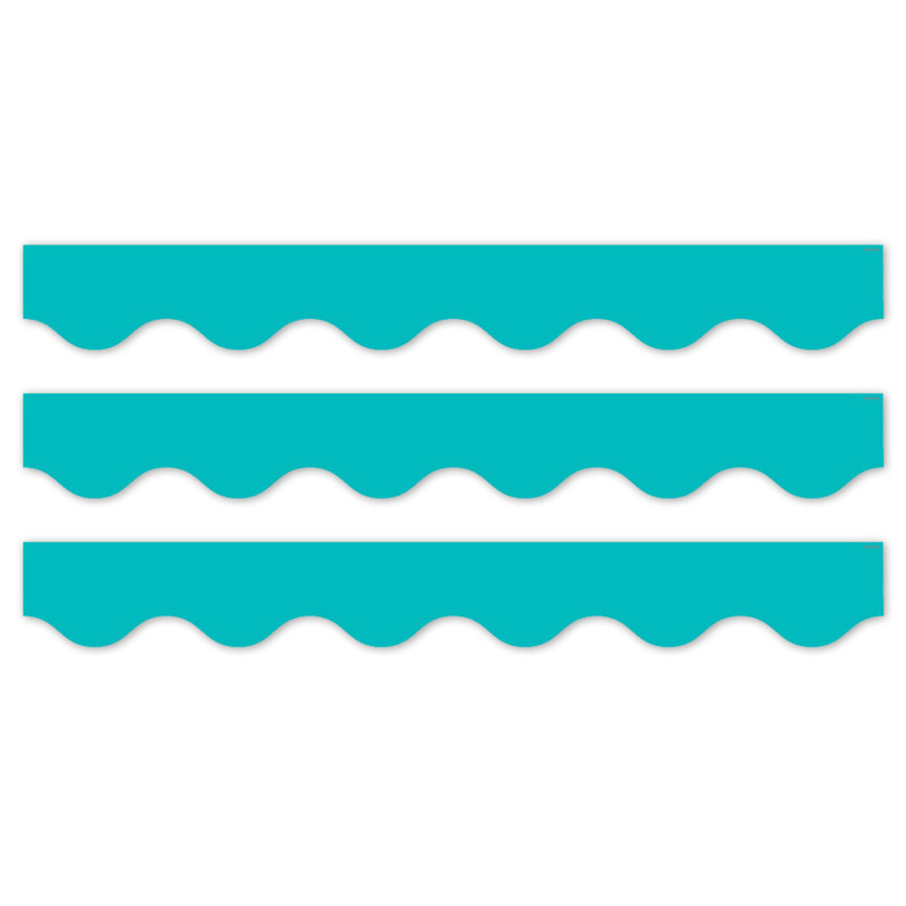 CREATIVE TEACHING PRESS Creative Teaching Press® Core Decor Turquoise Wavy EZ Border, Bulletin Board Border, 48 Feet Per Pack, 3 Packs