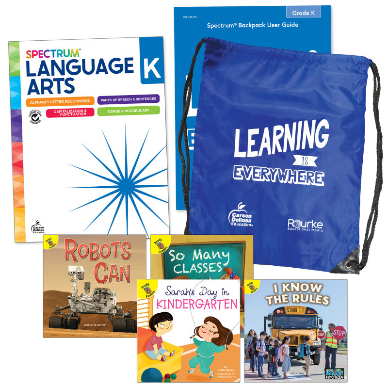 CARSON DELLOSA EDUCATION Spectrum® Language and Literacy Backpack, Grade K